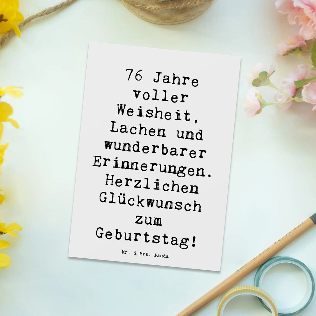 Postkarte Spruch 76. Geburtstag Einladungskarte, Karte, Ansichtskarte, Ansichtskarten, Geburtstagskarte, Einladung, Grußkarte, Postkarte, Dankeskarte, Einladung Geburtstag, Einladungskarten Geburtstag, Geschenkkarte, Geburtstag, Geburtstagsgeschenk, Geschenk