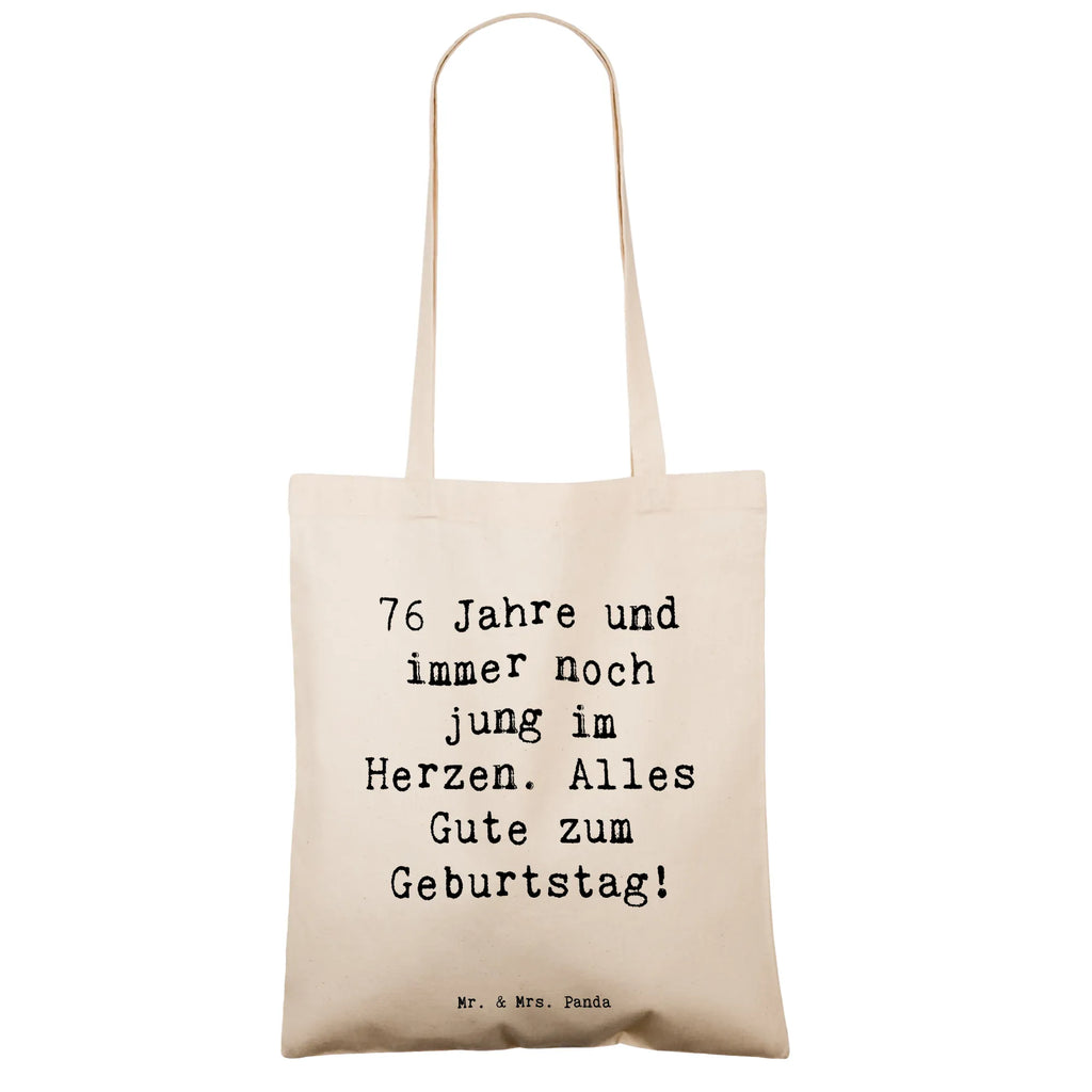 Tragetasche Spruch 76. Geburtstag Herzjung Beuteltasche, Beutel, Einkaufstasche, Jutebeutel, Stoffbeutel, Tasche, Shopper, Umhängetasche, Strandtasche, Schultertasche, Stofftasche, Tragetasche, Badetasche, Jutetasche, Einkaufstüte, Laptoptasche, Geburtstag, Geburtstagsgeschenk, Geschenk