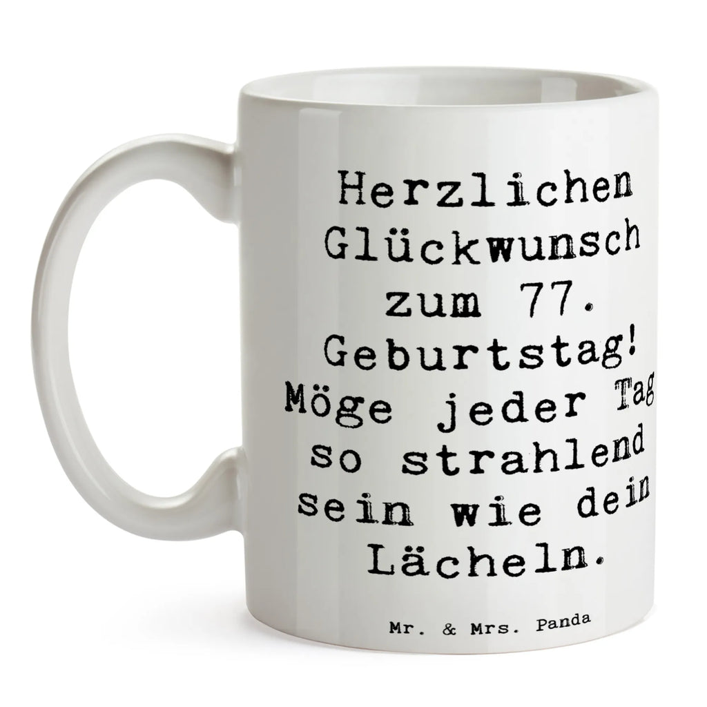 Tasse Spruch 77. Geburtstag Strahlen Keramiktasse, Bürotasse, Tasse mit Motiven, Tasse, Teetasse, Tasse mit Zitaten, Geschenktasse, Porzellantasse, Kaffeetasse, Geburtstag, Geburtstagsgeschenk, Geschenk