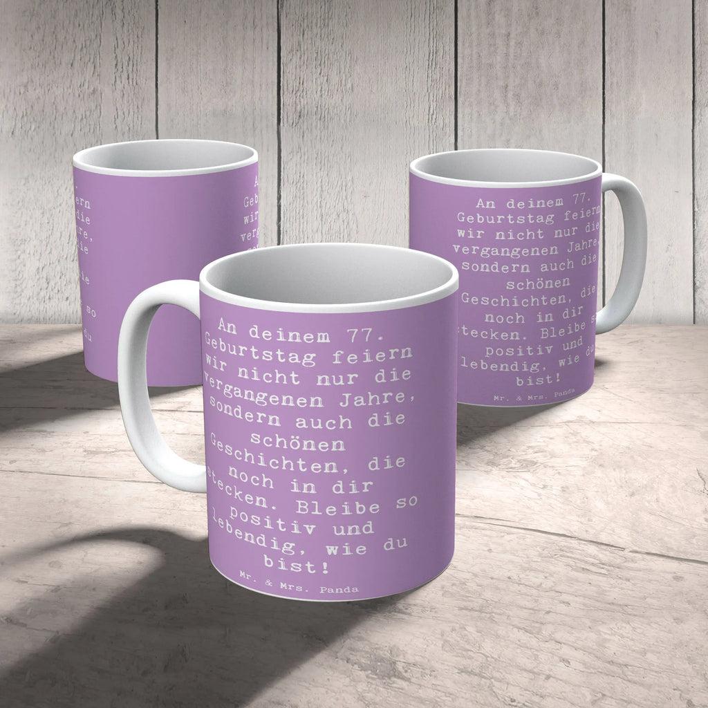 Tasse Spruch 77. Geburtstag Geschichten Tasse, Porzellantasse, Geschenktasse, Tasse mit Motiven, Bürotasse, Teetasse, Keramiktasse, Tasse mit Zitaten, Kaffeetasse, Geburtstag, Geburtstagsgeschenk, Geschenk
