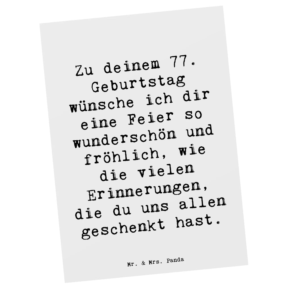 Postkarte Spruch 77. Geburtstag Einladung, Karte, Grußkarte, Ansichtskarten, Einladungskarte, Ansichtskarte, Postkarte, Dankeskarte, Geburtstagskarte, Geschenkkarte, Einladung Geburtstag, Einladungskarten Geburtstag, Geburtstag, Geburtstagsgeschenk, Geschenk