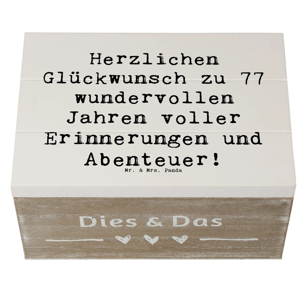 Holzkiste Spruch 77. Geburtstag Erinnerungskiste, Erinnerungsbox, Schatzkiste, XXL, Truhe, Geschenkbox, Aufbewahrungsbox, Dekokiste, Kiste, Holzkiste, Geschenkdose, Schatulle, Geburtstag, Geburtstagsgeschenk, Geschenk