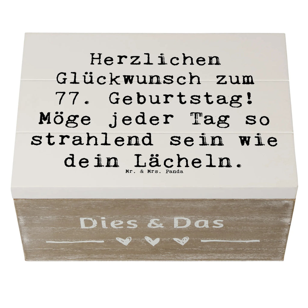 Holzkiste Spruch 77. Geburtstag Strahlen Schatzkiste, Aufbewahrungsbox, Schatulle, Dekokiste, Holzkiste, Kiste, Erinnerungsbox, XXL, Truhe, Geschenkdose, Erinnerungskiste, Geschenkbox, Geburtstag, Geburtstagsgeschenk, Geschenk