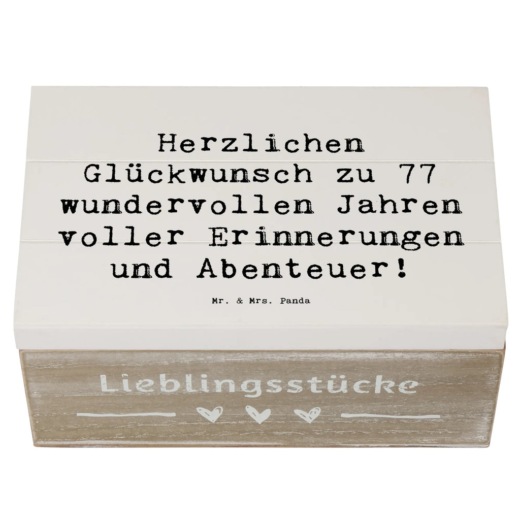 Holzkiste Spruch 77. Geburtstag Erinnerungskiste, Erinnerungsbox, Schatzkiste, XXL, Truhe, Geschenkbox, Aufbewahrungsbox, Dekokiste, Kiste, Holzkiste, Geschenkdose, Schatulle, Geburtstag, Geburtstagsgeschenk, Geschenk