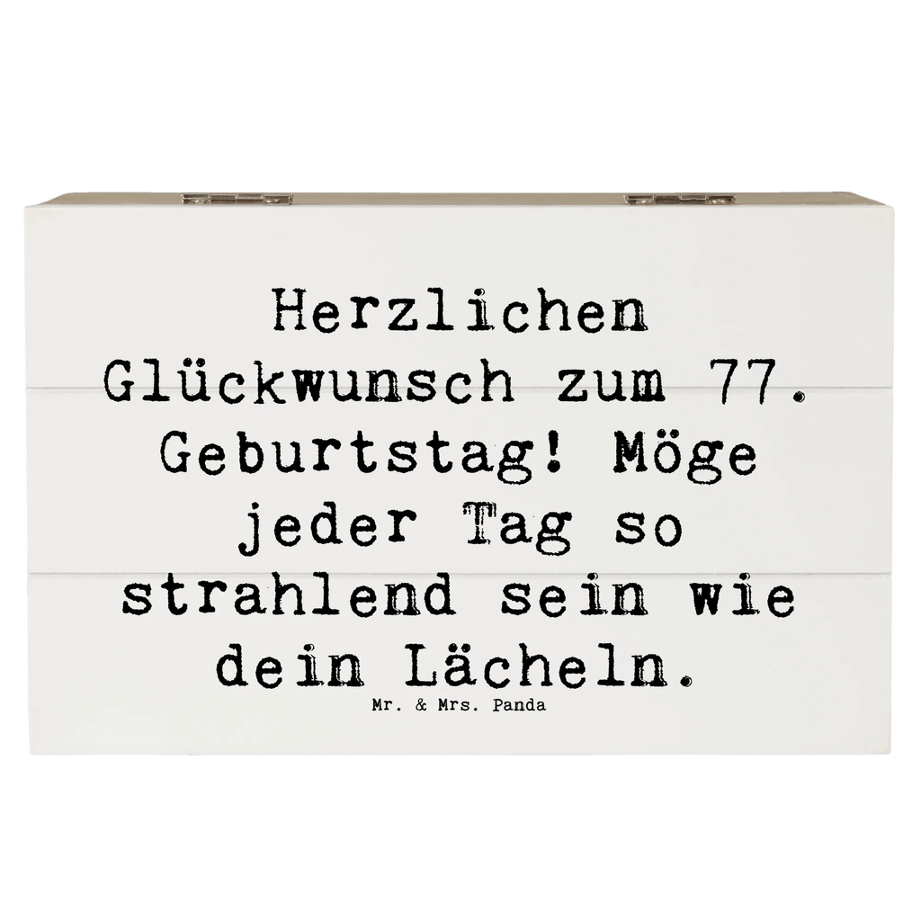 Holzkiste Spruch 77. Geburtstag Strahlen Schatzkiste, Aufbewahrungsbox, Schatulle, Dekokiste, Holzkiste, Kiste, Erinnerungsbox, XXL, Truhe, Geschenkdose, Erinnerungskiste, Geschenkbox, Geburtstag, Geburtstagsgeschenk, Geschenk