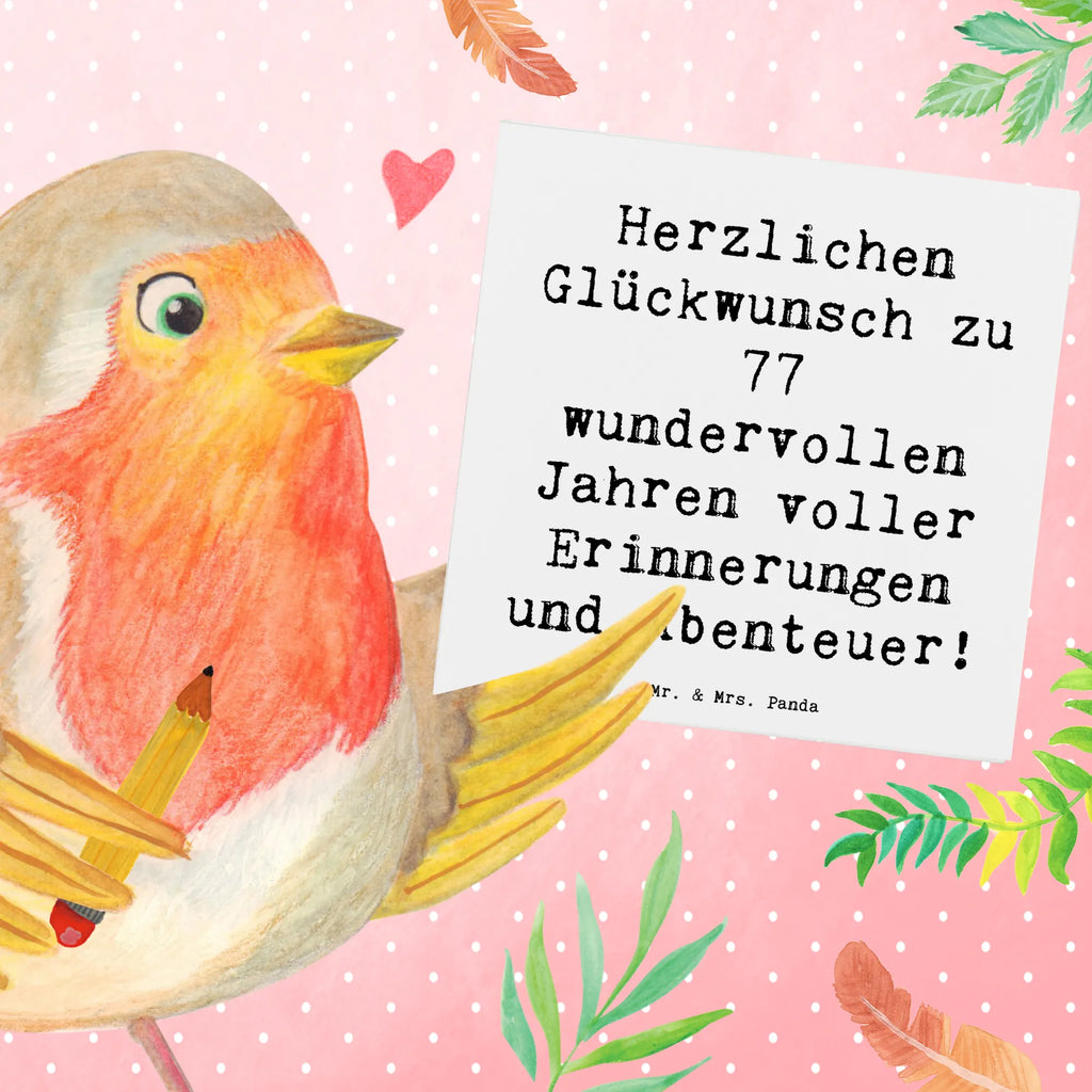 Deluxe Karte Spruch 77. Geburtstag Hochzeitskarte, Grußkarte, Karte, Hochwertige Grußkarte, Klappkarte, Hochwertige Klappkarte, Glückwunschkarte, Geburtstagskarte, Einladungskarte, Geburtstag, Geburtstagsgeschenk, Geschenk