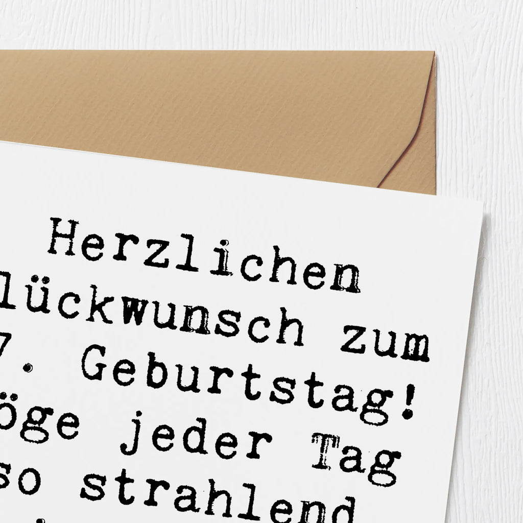 Deluxe Karte Spruch 77. Geburtstag Strahlen Karte, Glückwunschkarte, Einladungskarte, Hochzeitskarte, Klappkarte, Geburtstagskarte, Hochwertige Klappkarte, Hochwertige Grußkarte, Grußkarte, Geburtstag, Geburtstagsgeschenk, Geschenk