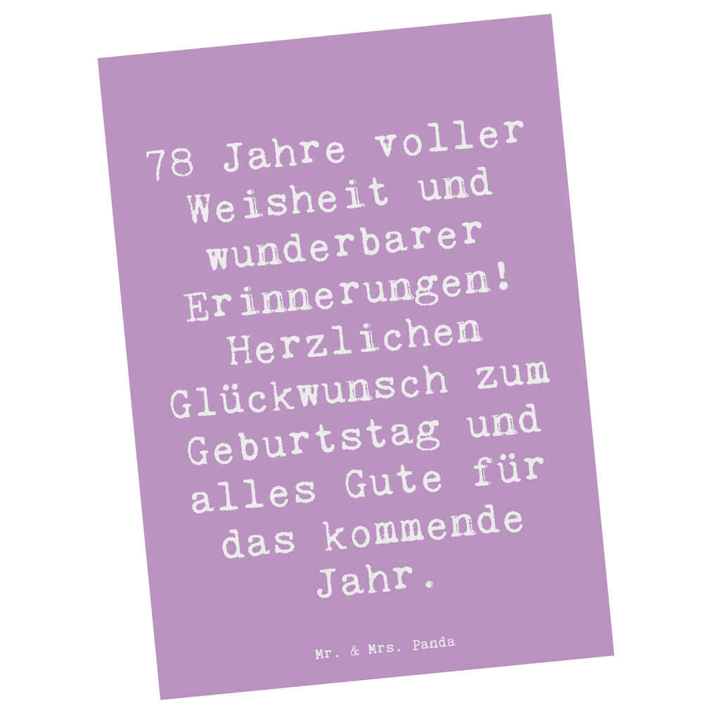 Postcard Saying 78 Jahre voller Weisheit und wunderbarer Erinnerungen! Herzlichen Glückwunsch zum Geburtstag und alles Gute für das kommende Jahr. Grußkarte, Einladungskarte, Ansichtskarte, Karte, Dankeskarte, Ansichtskarten, Einladung Geburtstag, Postkarte, Geschenkkarte, Einladungskarten Geburtstag, Einladung, Geburtstagskarte, Geburtstag, Geburtstagsgeschenk, Geschenk