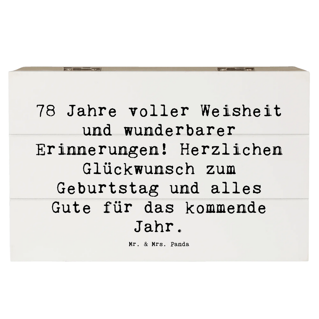 Holzkiste Spruch 78. Geburtstag Weisheit Dekokiste, Erinnerungskiste, Kiste, Holzkiste, Geschenkdose, Schatulle, Schatzkiste, XXL, Geschenkbox, Truhe, Aufbewahrungsbox, Erinnerungsbox, Geburtstag, Geburtstagsgeschenk, Geschenk