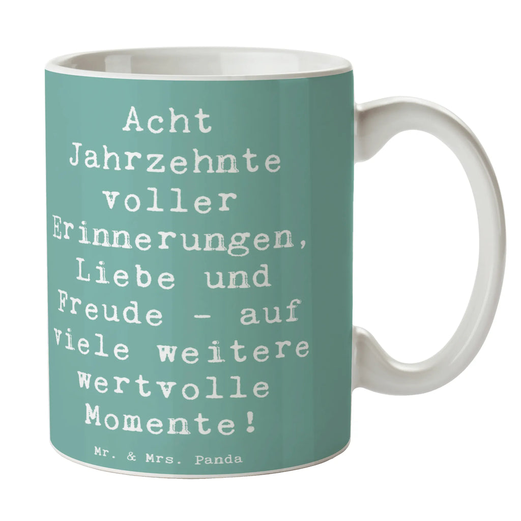 Tasse Spruch 80. Geburtstag Erinnerungen Bürotasse, Kaffeetasse, Tasse mit Motiven, Teetasse, Porzellantasse, Tasse mit Zitaten, Geschenktasse, Keramiktasse, Tasse, Geburtstag, Geburtstagsgeschenk, Geschenk