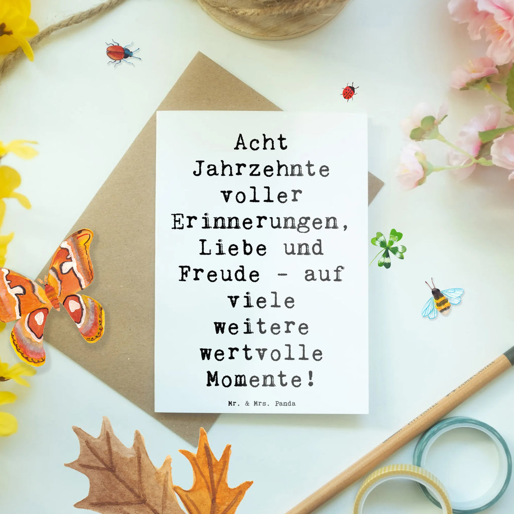 Grußkarte Spruch 80. Geburtstag Erinnerungen Klappkarte, Glückwunschkarte, Geburtstagskarte, Karte, Grußkarte, Einladungskarte, Ansichtskarten, Hochzeitskarte, Geburtstag, Geburtstagsgeschenk, Geschenk