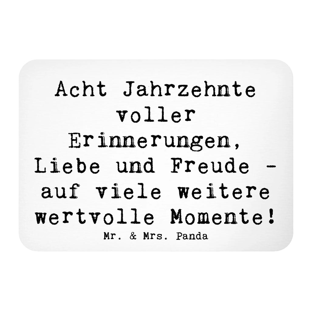 Magnet Saying Acht Jahrzehnte voller Erinnerungen, Liebe und Freude - auf viele weitere wertvolle Momente! Notiz Magnet, Dekomagnet, Kühlschrank Dekoration, Motivmagnete, Pinnwandmagnet, Whiteboard Magnet, Kühlschrankmagnet, Souvenir Magnet, Geburtstag, Geburtstagsgeschenk, Geschenk