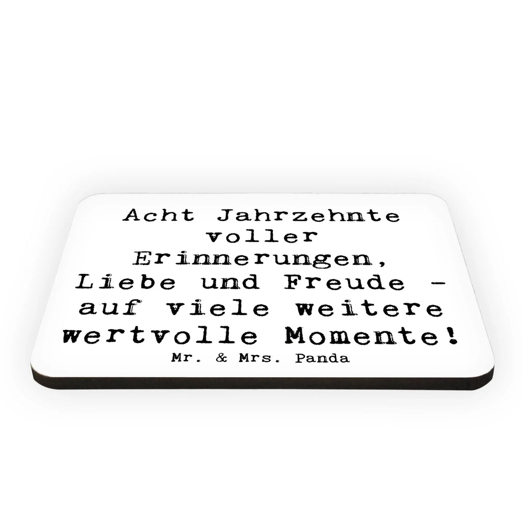 Magnet Saying Acht Jahrzehnte voller Erinnerungen, Liebe und Freude - auf viele weitere wertvolle Momente! Notiz Magnet, Dekomagnet, Kühlschrank Dekoration, Motivmagnete, Pinnwandmagnet, Whiteboard Magnet, Kühlschrankmagnet, Souvenir Magnet, Geburtstag, Geburtstagsgeschenk, Geschenk