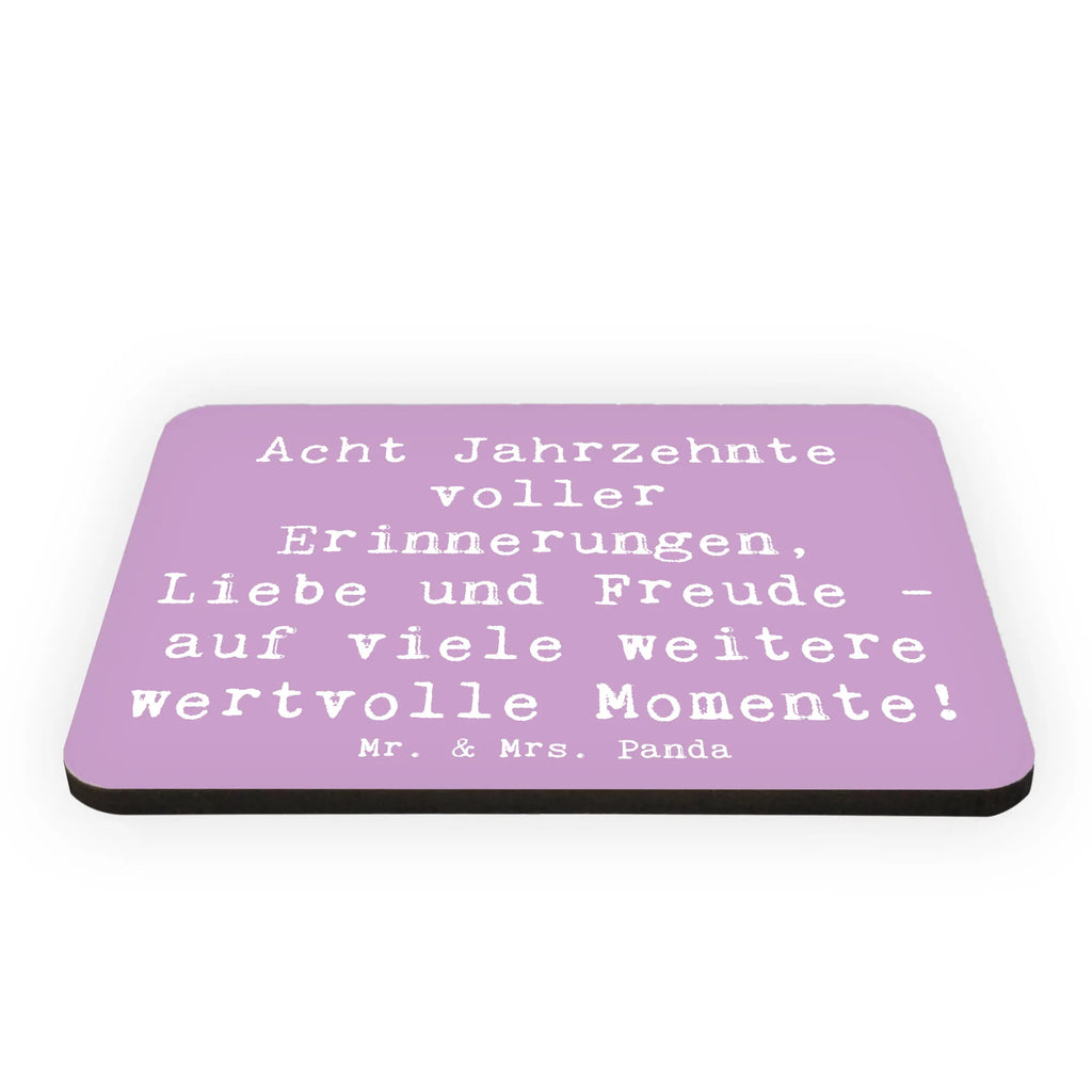 Magnet Saying Acht Jahrzehnte voller Erinnerungen, Liebe und Freude - auf viele weitere wertvolle Momente! Notiz Magnet, Dekomagnet, Kühlschrank Dekoration, Motivmagnete, Pinnwandmagnet, Whiteboard Magnet, Kühlschrankmagnet, Souvenir Magnet, Geburtstag, Geburtstagsgeschenk, Geschenk