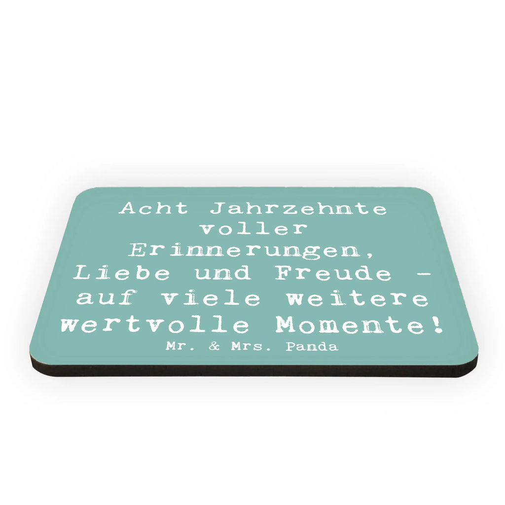 Magnet Saying Acht Jahrzehnte voller Erinnerungen, Liebe und Freude - auf viele weitere wertvolle Momente! Notiz Magnet, Dekomagnet, Kühlschrank Dekoration, Motivmagnete, Pinnwandmagnet, Whiteboard Magnet, Kühlschrankmagnet, Souvenir Magnet, Geburtstag, Geburtstagsgeschenk, Geschenk
