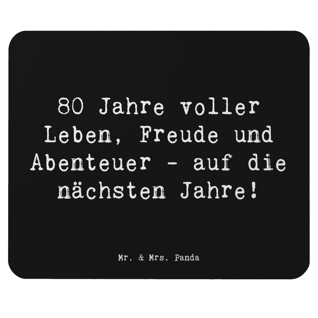Mouse mat Saying 80 Jahre voller Leben, Freude und Abenteuer - auf die nächsten Jahre! Einzigartiges Mauspad, Büroausstattung, Designer Mauspad, Mausunterlage, Arbeitszimmer, Mousepad, Mauspad, Computer zubehör, PC Zubehör, Mauspad Büro, Geburtstag, Geburtstagsgeschenk, Geschenk