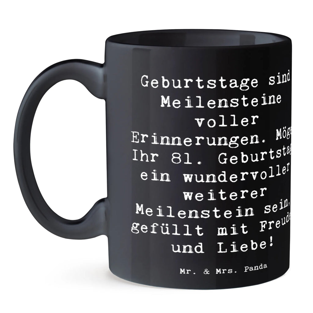 Tasse Spruch 81. Geburtstag Meilenstein Porzellantasse, Tasse, Tasse mit Zitaten, Teetasse, Keramiktasse, Bürotasse, Tasse mit Motiven, Kaffeetasse, Geschenktasse, Geburtstag, Geburtstagsgeschenk, Geschenk