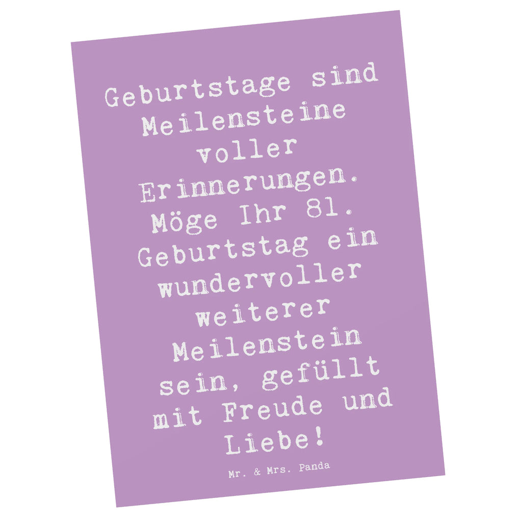 Postkarte Spruch 81. Geburtstag Meilenstein Geschenkkarte, Postkarte, Einladungskarte, Karte, Ansichtskarten, Dankeskarte, Ansichtskarte, Geburtstagskarte, Grußkarte, Einladung Geburtstag, Einladungskarten Geburtstag, Einladung, Geburtstag, Geburtstagsgeschenk, Geschenk