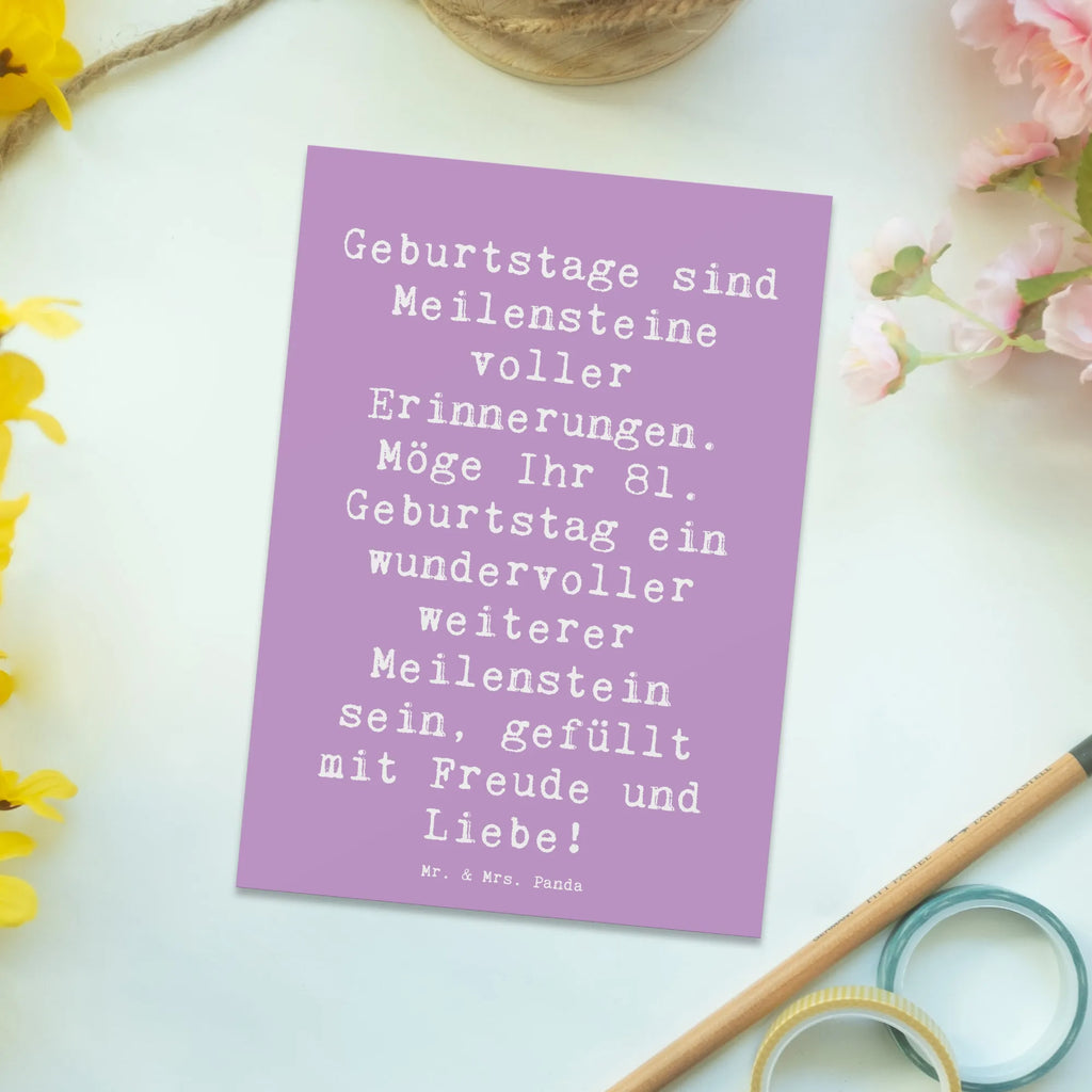 Postkarte Spruch 81. Geburtstag Meilenstein Geschenkkarte, Postkarte, Einladungskarte, Karte, Ansichtskarten, Dankeskarte, Ansichtskarte, Geburtstagskarte, Grußkarte, Einladung Geburtstag, Einladungskarten Geburtstag, Einladung, Geburtstag, Geburtstagsgeschenk, Geschenk