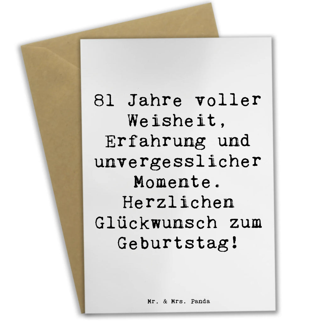 Grußkarte Spruch 81. Geburtstag Einladungskarte, Ansichtskarten, Glückwunschkarte, Hochzeitskarte, Karte, Grußkarte, Geburtstagskarte, Klappkarte, Geburtstag, Geburtstagsgeschenk, Geschenk