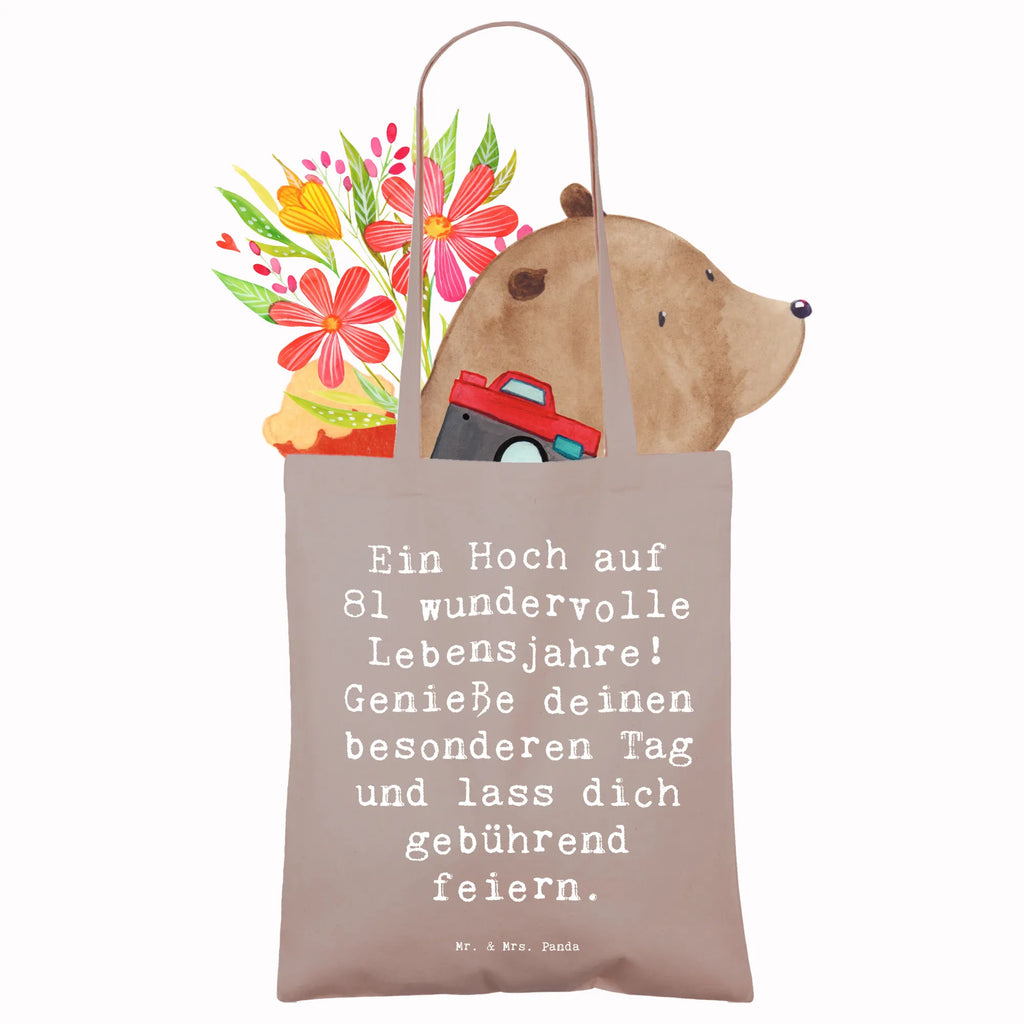 Tragetasche Spruch 81. Geburtstag Jutetasche, Beutel, Jutebeutel, Laptoptasche, Einkaufstüte, Strandtasche, Schultertasche, Tragetasche, Shopper, Badetasche, Umhängetasche, Tasche, Stofftasche, Einkaufstasche, Stoffbeutel, Beuteltasche, Geburtstag, Geburtstagsgeschenk, Geschenk