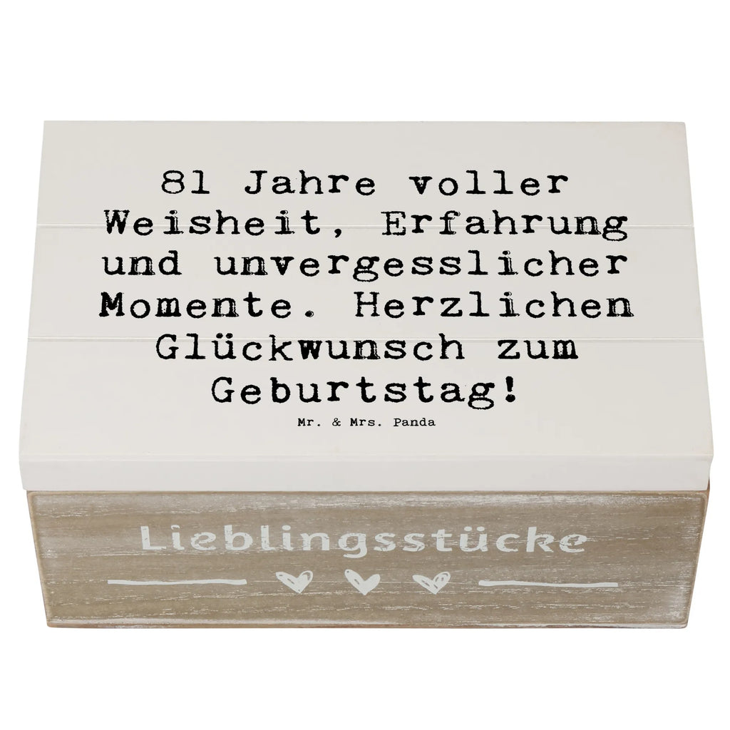 Holzkiste Spruch 81. Geburtstag Truhe, Aufbewahrungsbox, Erinnerungskiste, Schatzkiste, Erinnerungsbox, Geschenkbox, XXL, Holzkiste, Kiste, Geschenkdose, Dekokiste, Schatulle, Geburtstag, Geburtstagsgeschenk, Geschenk