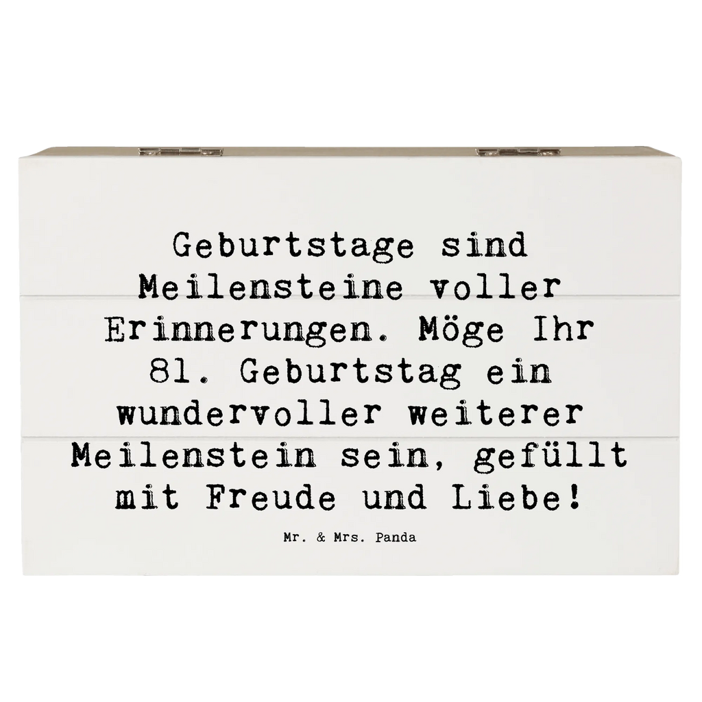 Holzkiste Spruch 81. Geburtstag Meilenstein Schatulle, Aufbewahrungsbox, Schatzkiste, Erinnerungsbox, Kiste, Holzkiste, Geschenkbox, Erinnerungskiste, Geschenkdose, Dekokiste, Truhe, XXL, Geburtstag, Geburtstagsgeschenk, Geschenk