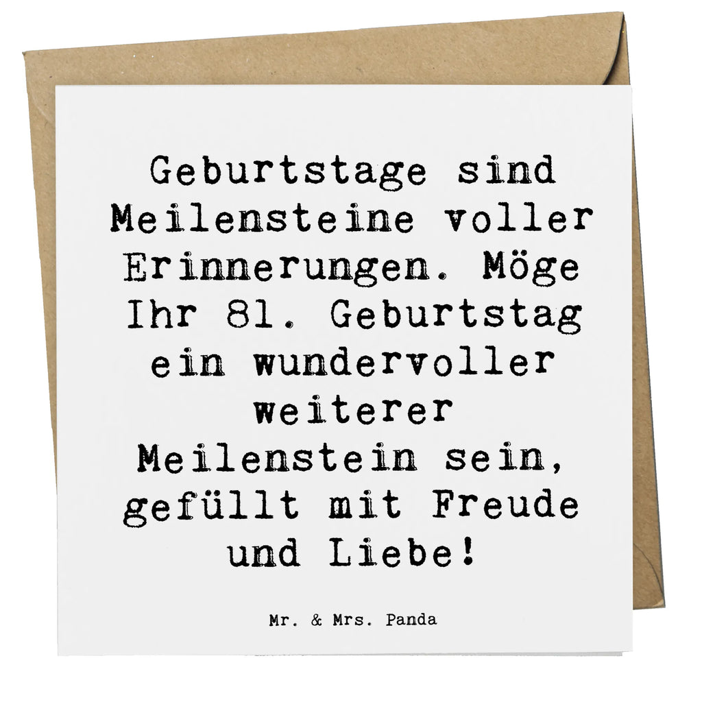 Deluxe Karte Spruch 81. Geburtstag Meilenstein Grußkarte, Hochwertige Grußkarte, Hochwertige Klappkarte, Einladungskarte, Geburtstagskarte, Glückwunschkarte, Karte, Klappkarte, Hochzeitskarte, Geburtstag, Geburtstagsgeschenk, Geschenk