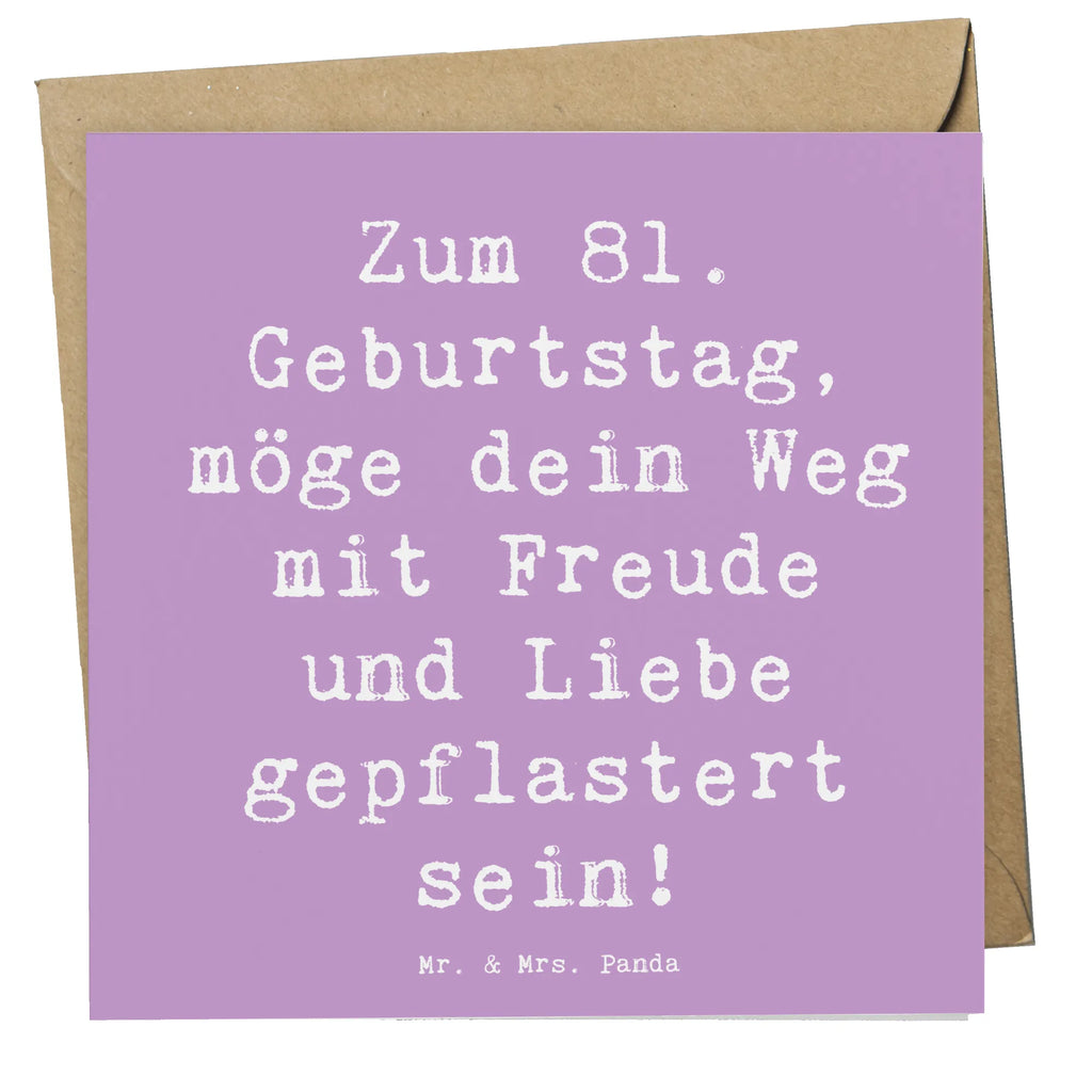 Deluxe Karte Spruch 81. Geburtstag Hochwertige Klappkarte, Karte, Einladungskarte, Hochzeitskarte, Glückwunschkarte, Geburtstagskarte, Grußkarte, Hochwertige Grußkarte, Klappkarte, Geburtstag, Geburtstagsgeschenk, Geschenk