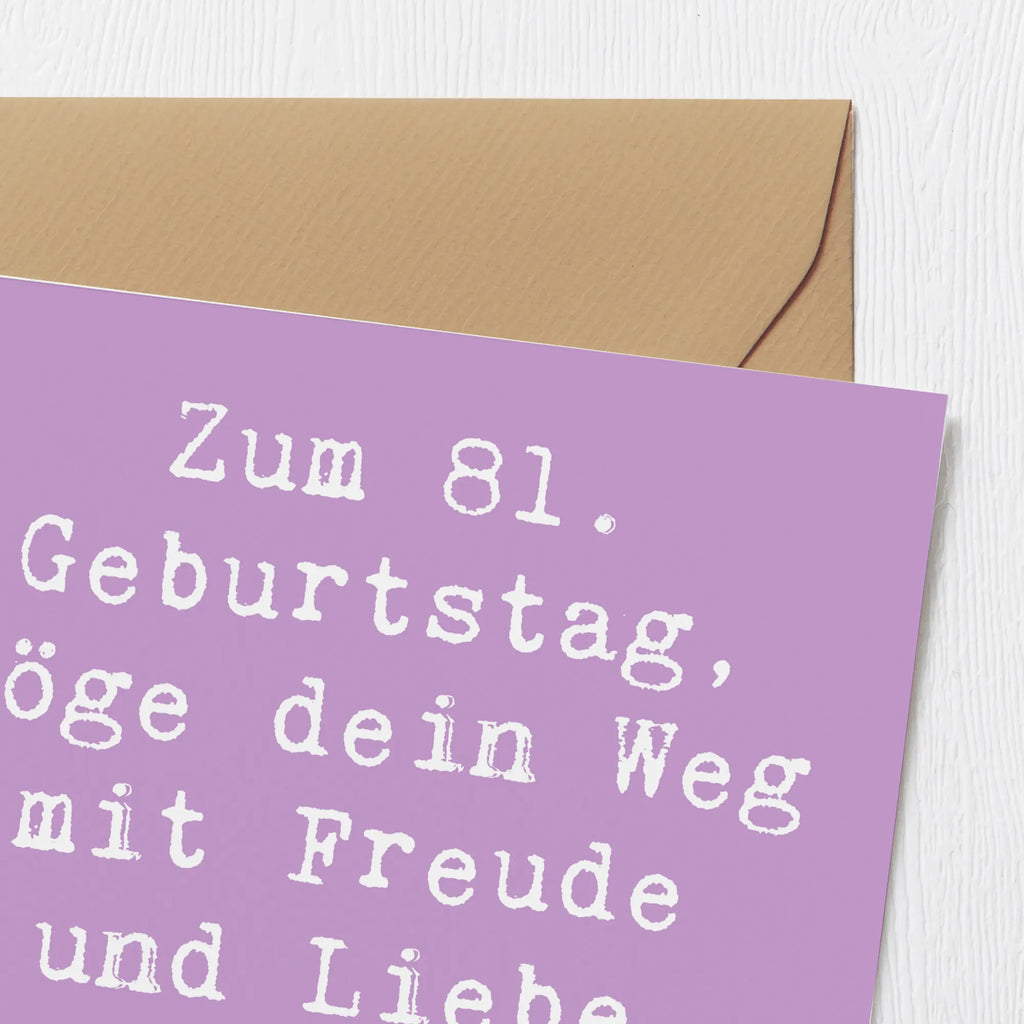 Deluxe Karte Spruch 81. Geburtstag Hochwertige Klappkarte, Karte, Einladungskarte, Hochzeitskarte, Glückwunschkarte, Geburtstagskarte, Grußkarte, Hochwertige Grußkarte, Klappkarte, Geburtstag, Geburtstagsgeschenk, Geschenk