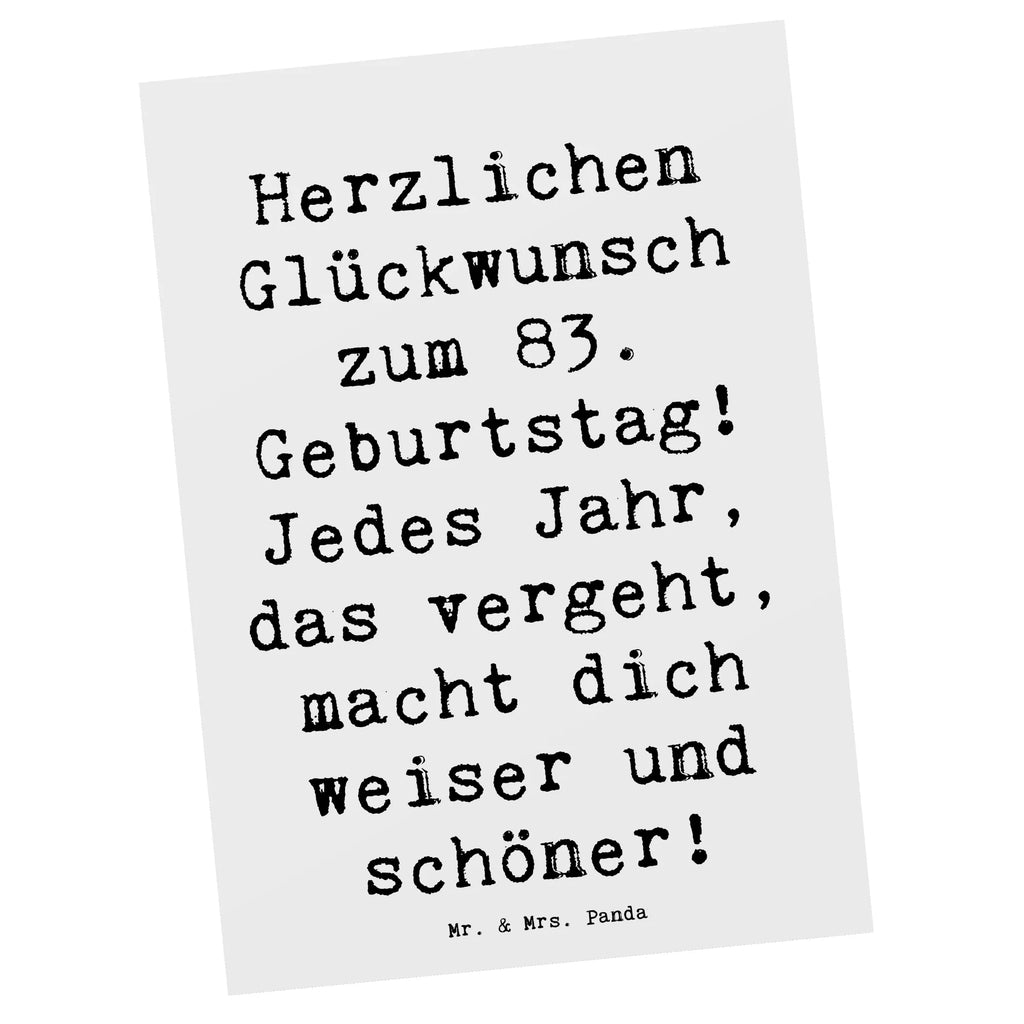 Postkarte Spruch 83. Geburtstag Classic Dankeskarte, Einladung, Einladung Geburtstag, Karte, Postkarte, Geschenkkarte, Geburtstagskarte, Ansichtskarten, Einladungskarte, Einladungskarten Geburtstag, Ansichtskarte, Grußkarte, Geburtstag, Geburtstagsgeschenk, Geschenk