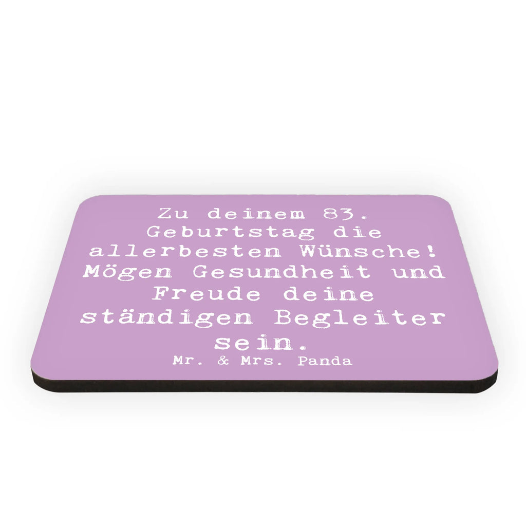 Magnet Spruch 83. Geburtstag Glückwünsche Dekomagnet, Motivmagnete, Kühlschrankmagnet, Whiteboard Magnet, Souvenir Magnet, Pinnwandmagnet, Notiz Magnet, Kühlschrank Dekoration, Geburtstag, Geburtstagsgeschenk, Geschenk