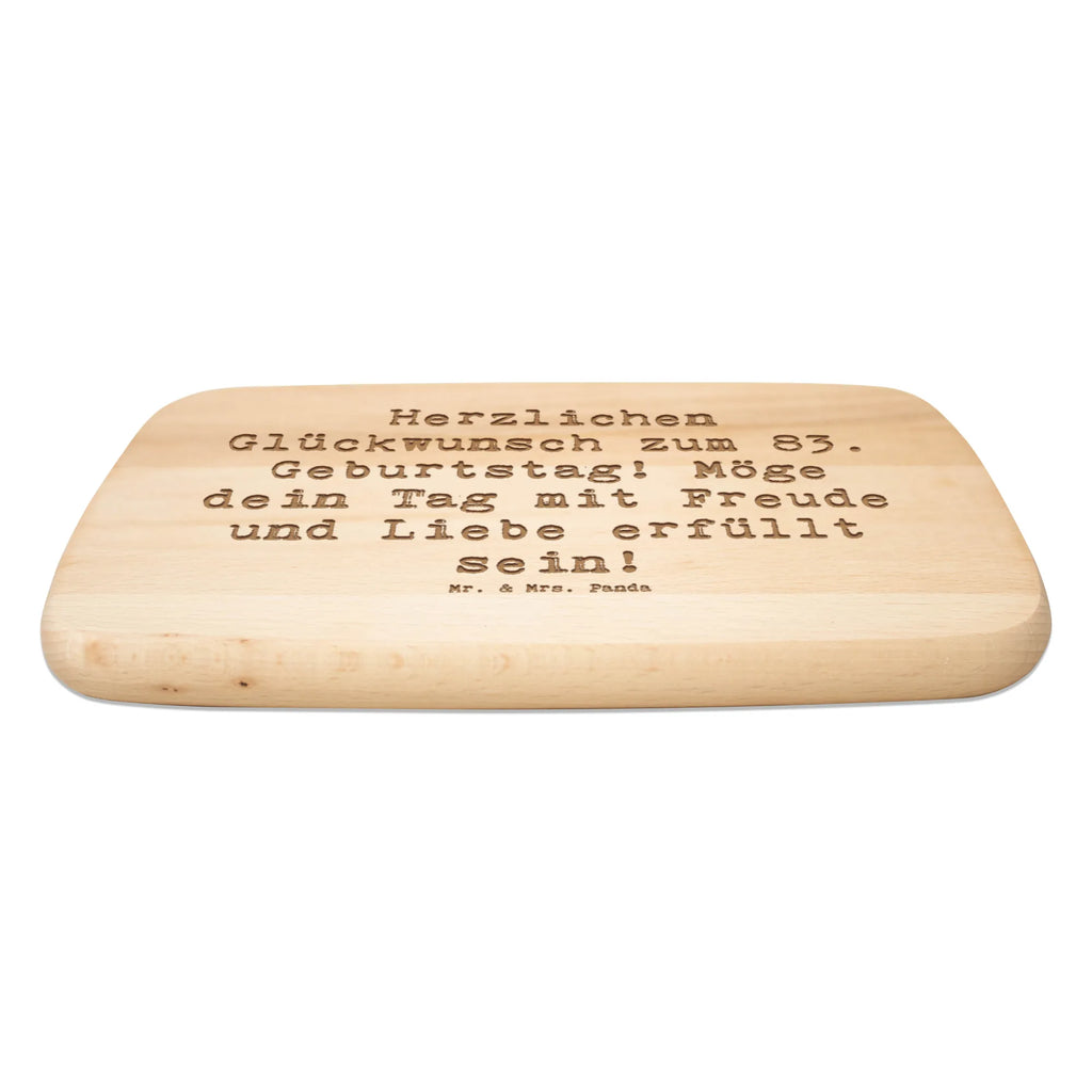 Śniadaniowa deska Przysłowie Herzlichen Glückwunsch zum 83. Geburtstag! Möge dein Tag mit Freude und Liebe erfüllt sein! Urodziny, prezent urodzinowy, prezent