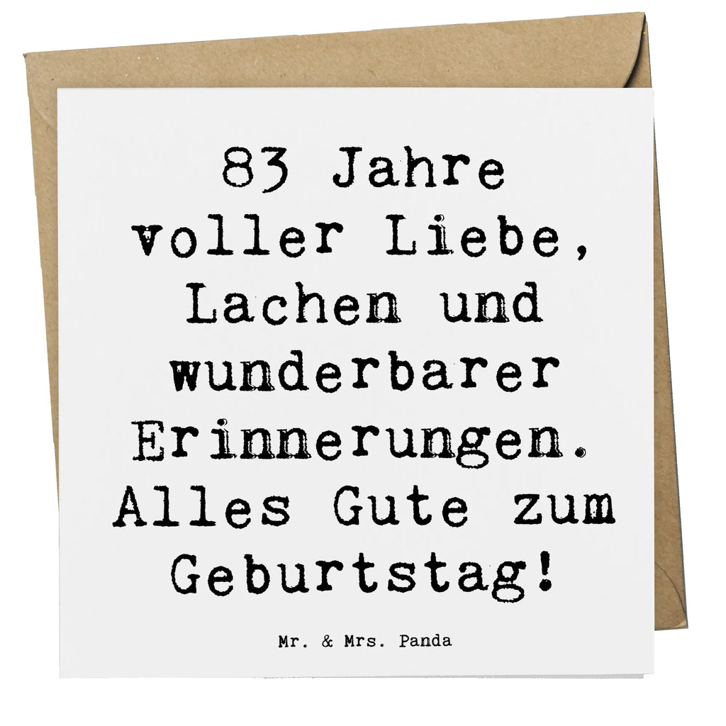 Deluxe Karte Spruch 83. Geburtstag Karte, Einladungskarte, Geburtstagskarte, Grußkarte, Glückwunschkarte, Klappkarte, Hochwertige Grußkarte, Hochwertige Klappkarte, Hochzeitskarte, Geburtstag, Geburtstagsgeschenk, Geschenk