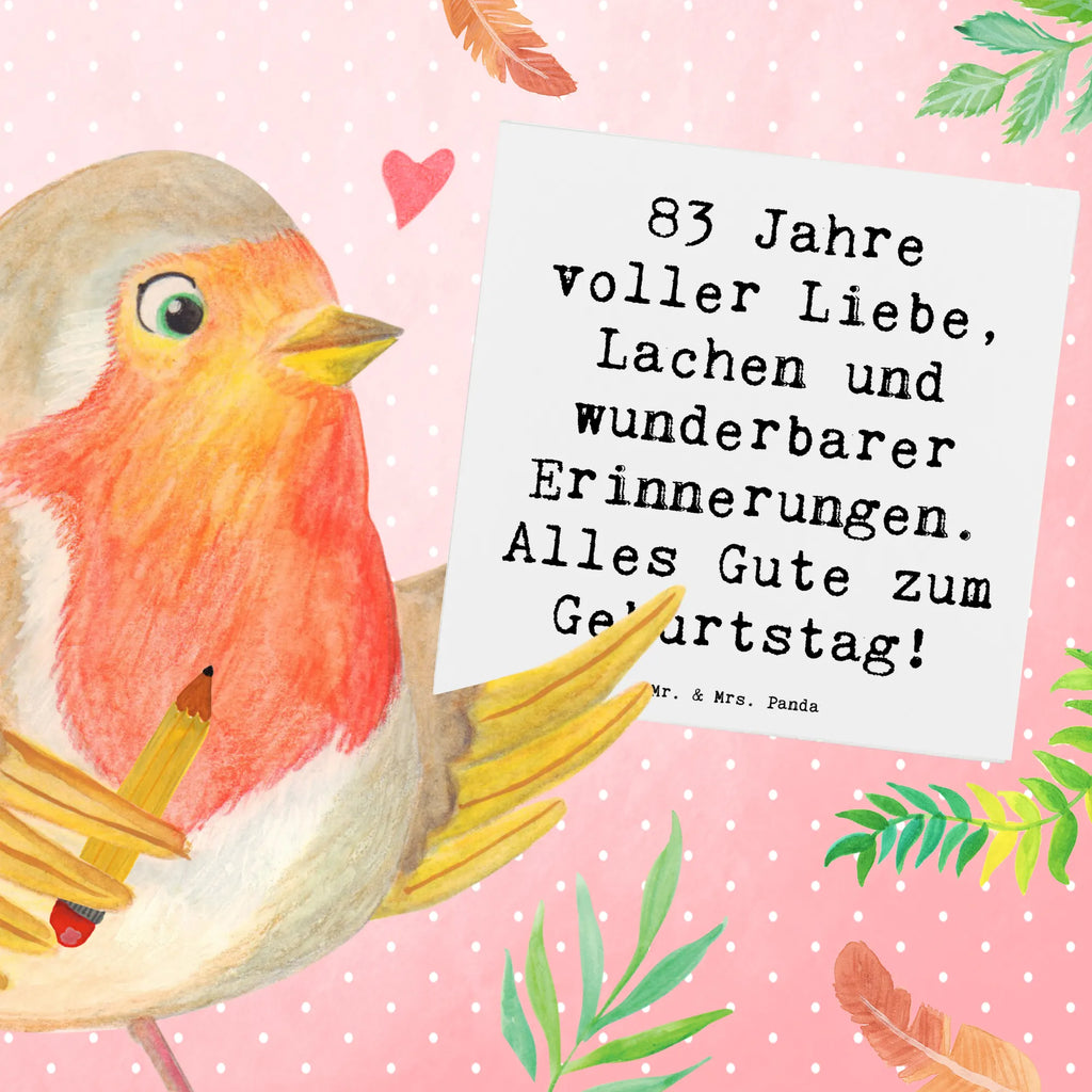 Deluxe Karte Spruch 83. Geburtstag Karte, Einladungskarte, Geburtstagskarte, Grußkarte, Glückwunschkarte, Klappkarte, Hochwertige Grußkarte, Hochwertige Klappkarte, Hochzeitskarte, Geburtstag, Geburtstagsgeschenk, Geschenk