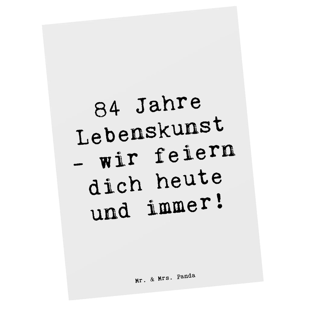 Postcard Saying 84 Jahre Lebenskunst - wir feiern dich heute und immer! Ansichtskarten, Einladung, Einladungskarte, Dankeskarte, Karte, Grußkarte, Postkarte, Geschenkkarte, Geburtstagskarte, Einladung Geburtstag, Einladungskarten Geburtstag, Ansichtskarte, Geburtstag, Geburtstagsgeschenk, Geschenk