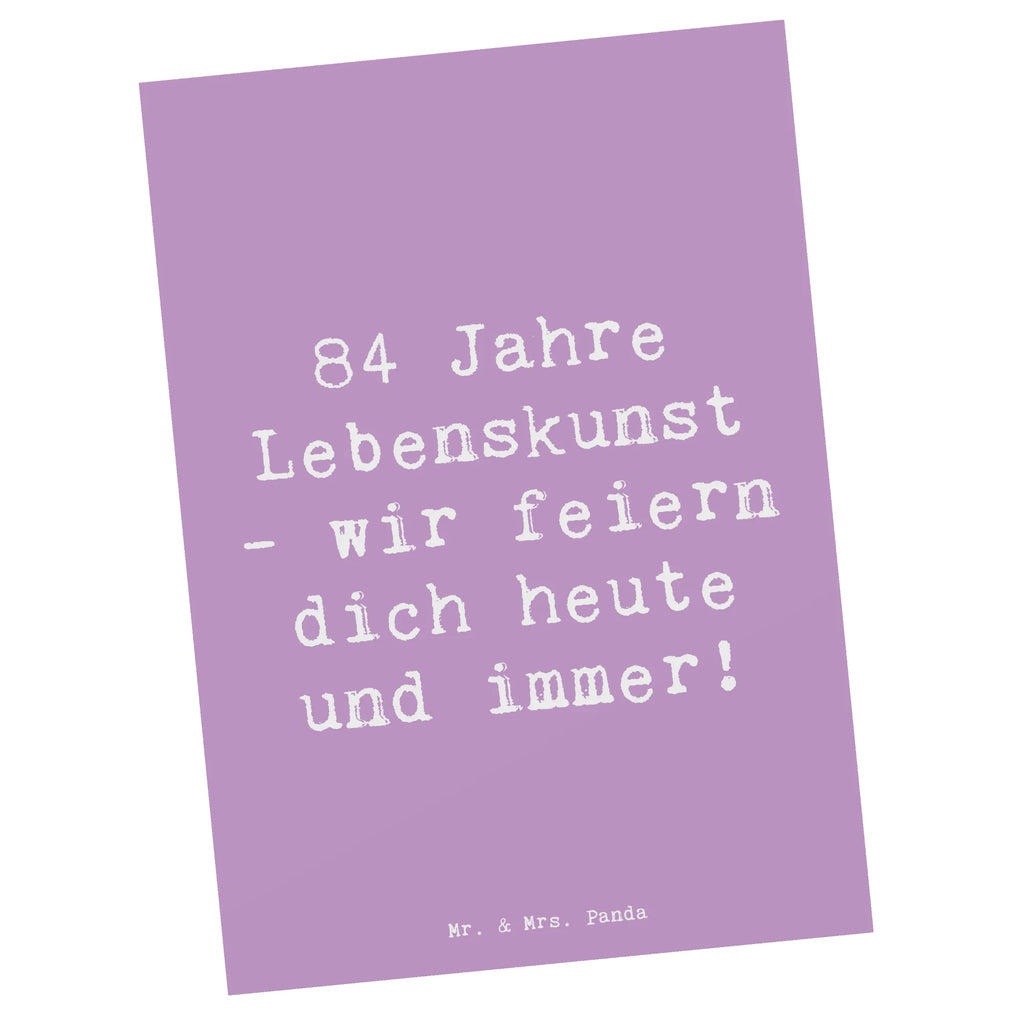 Postcard Saying 84 Jahre Lebenskunst - wir feiern dich heute und immer! Ansichtskarten, Einladung, Einladungskarte, Dankeskarte, Karte, Grußkarte, Postkarte, Geschenkkarte, Geburtstagskarte, Einladung Geburtstag, Einladungskarten Geburtstag, Ansichtskarte, Geburtstag, Geburtstagsgeschenk, Geschenk