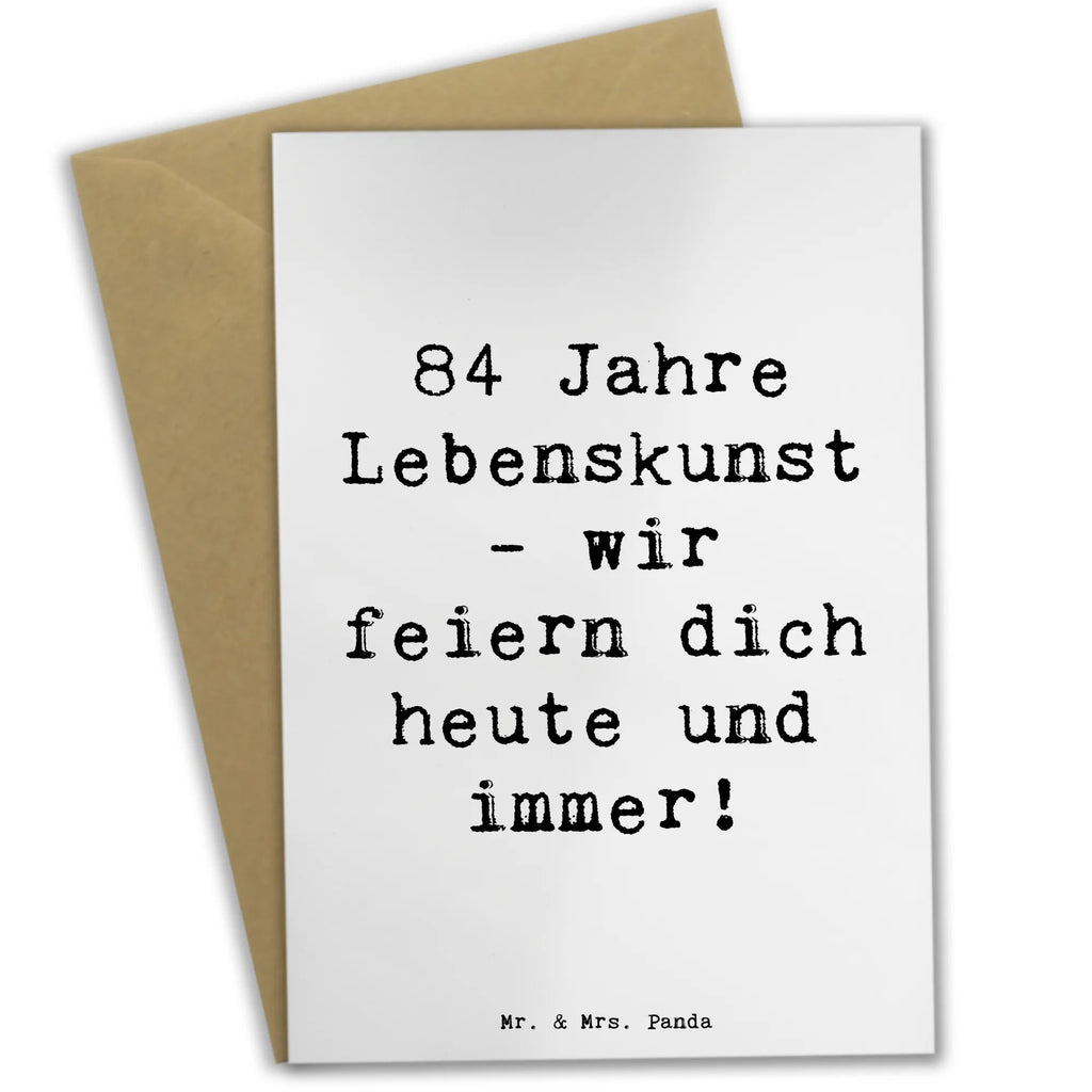Grußkarte Spruch 84. Geburtstag Lebenskunst Glückwunschkarte, Geburtstagskarte, Karte, Grußkarte, Ansichtskarten, Klappkarte, Hochzeitskarte, Einladungskarte, Geburtstag, Geburtstagsgeschenk, Geschenk