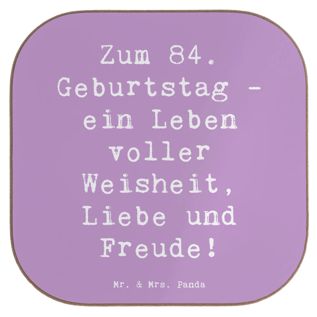 Square coaster Saying Zum 84. Geburtstag - ein Leben voller Weisheit, Liebe und Freude! Getränkeuntersetzer, Glasuntersetzer, Untersetzer Holz, Holzuntersetzer, Tassen Untersetzer, Korkuntersetzer, Untersetzer Gläser, Untersetzer für Gläser, Untersetzer Design, Untersetzer aus Holz, Untersetzer, Bierdeckel, Geburtstag, Geburtstagsgeschenk, Geschenk