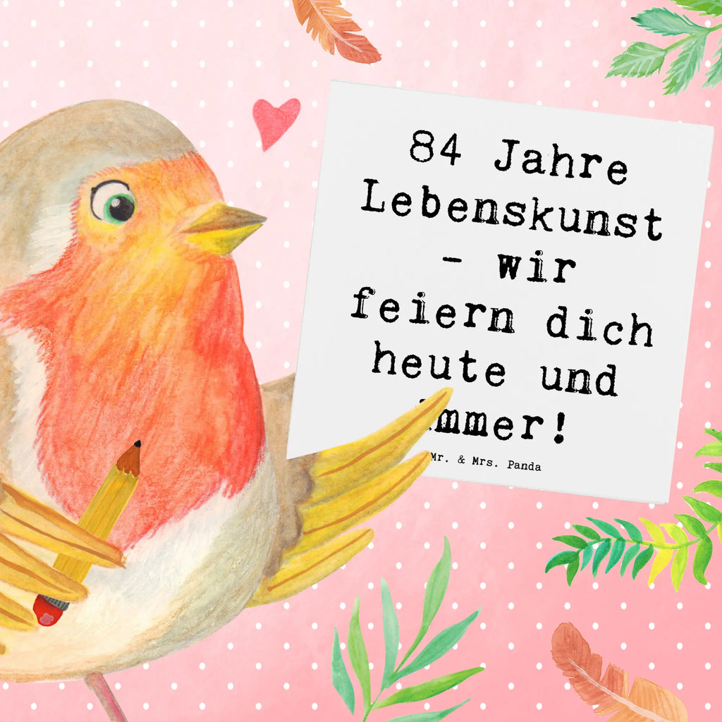 Deluxe Card Saying 84 Jahre Lebenskunst - wir feiern dich heute und immer! Glückwunschkarte, Einladungskarte, Klappkarte, Hochwertige Klappkarte, Geburtstagskarte, Hochzeitskarte, Karte, Grußkarte, Hochwertige Grußkarte, Geburtstag, Geburtstagsgeschenk, Geschenk