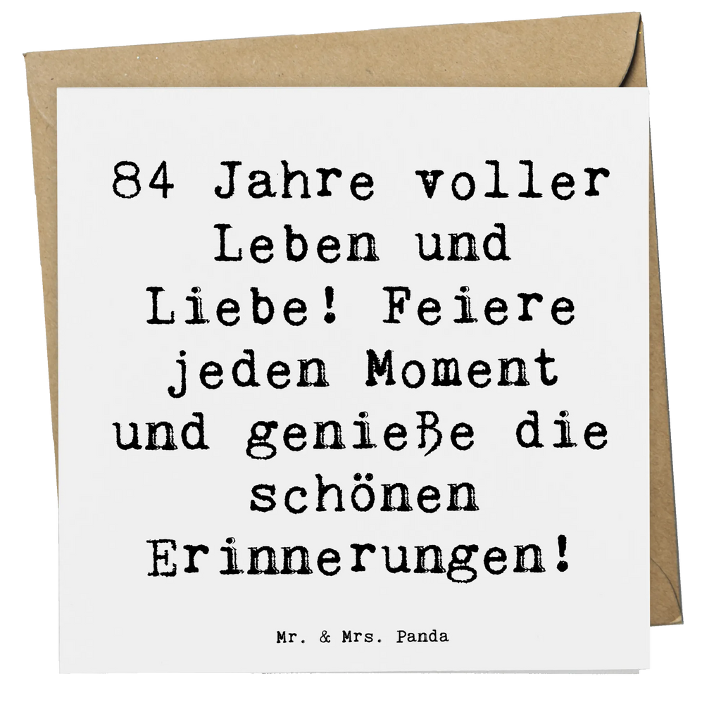 Deluxe Karte Spruch 84. Geburtstag Leben und Liebe Geburtstagskarte, Einladungskarte, Karte, Hochzeitskarte, Glückwunschkarte, Hochwertige Grußkarte, Grußkarte, Hochwertige Klappkarte, Klappkarte, Geburtstag, Geburtstagsgeschenk, Geschenk