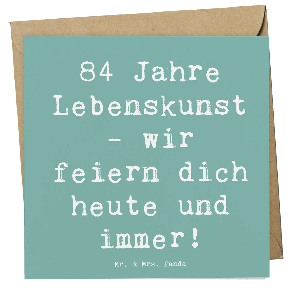 Deluxe Card Saying 84 Jahre Lebenskunst - wir feiern dich heute und immer! Glückwunschkarte, Einladungskarte, Klappkarte, Hochwertige Klappkarte, Geburtstagskarte, Hochzeitskarte, Karte, Grußkarte, Hochwertige Grußkarte, Geburtstag, Geburtstagsgeschenk, Geschenk