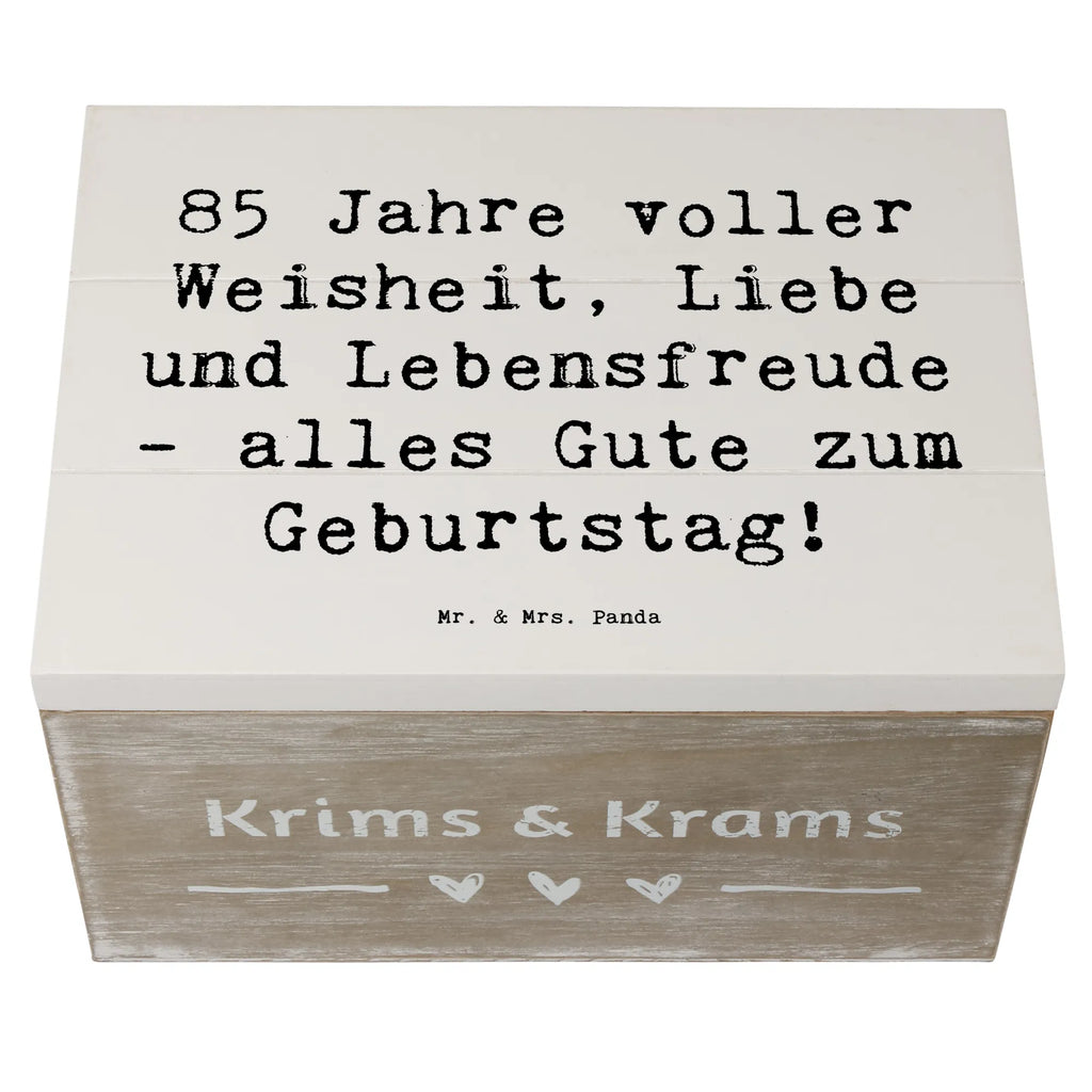 Holzkiste Spruch 85. Geburtstag Weise Schatulle, Geschenkbox, Dekokiste, Erinnerungsbox, Geschenkdose, XXL, Aufbewahrungsbox, Erinnerungskiste, Truhe, Kiste, Holzkiste, Schatzkiste, Geburtstag, Geburtstagsgeschenk, Geschenk
