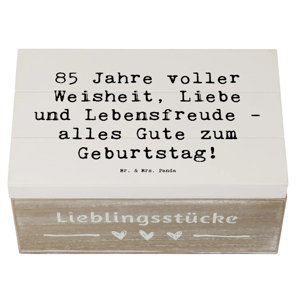 Holzkiste Spruch 85. Geburtstag Weise Schatulle, Geschenkbox, Dekokiste, Erinnerungsbox, Geschenkdose, XXL, Aufbewahrungsbox, Erinnerungskiste, Truhe, Kiste, Holzkiste, Schatzkiste, Geburtstag, Geburtstagsgeschenk, Geschenk