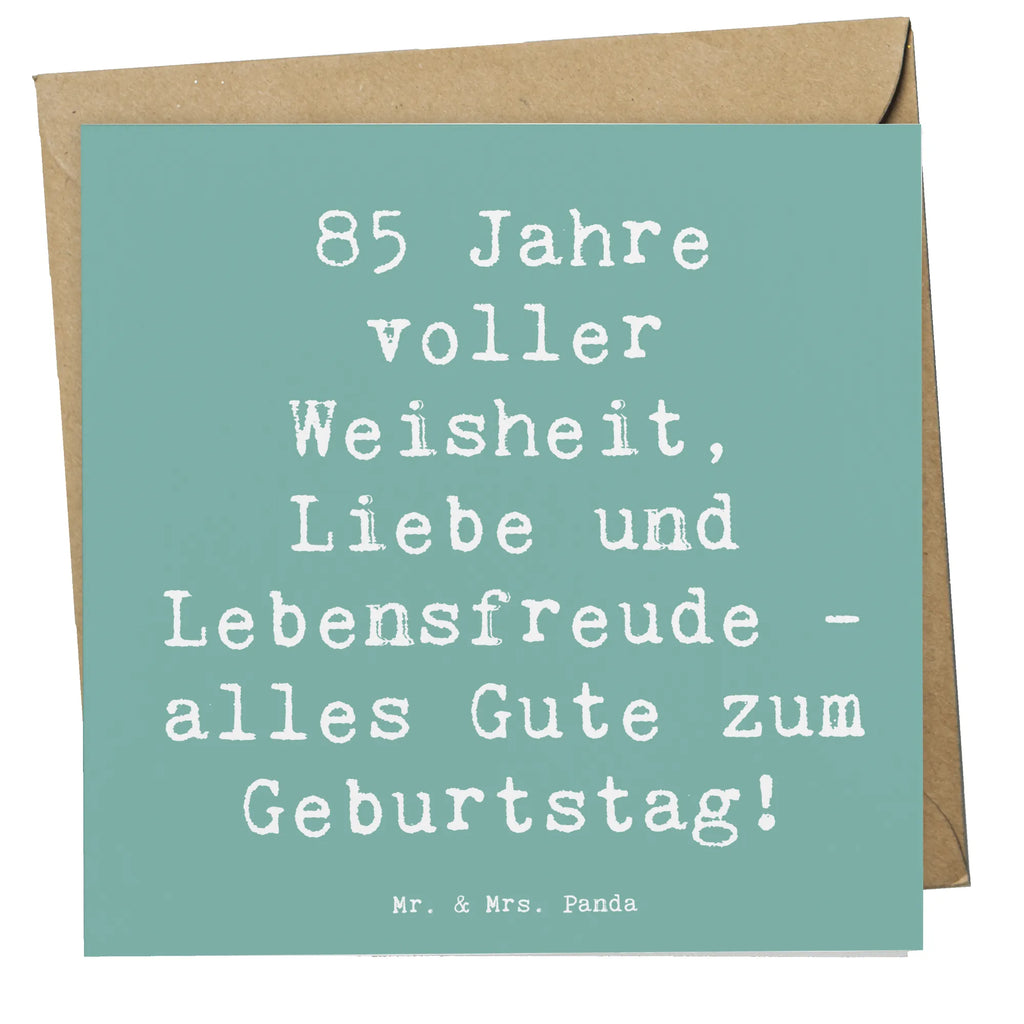 Deluxe Card Saying 85 Jahre voller Weisheit, Liebe und Lebensfreude - alles Gute zum Geburtstag! Einladungskarte, Grußkarte, Karte, Hochwertige Grußkarte, Glückwunschkarte, Geburtstagskarte, Hochwertige Klappkarte, Klappkarte, Hochzeitskarte, Geburtstag, Geburtstagsgeschenk, Geschenk