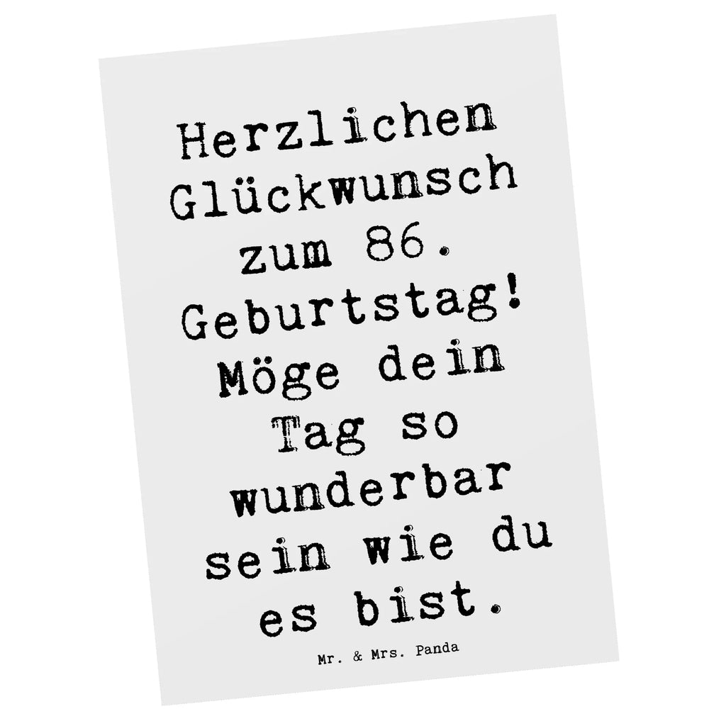 Postkarte Spruch 86. Geburtstag Ansichtskarte, Karte, Dankeskarte, Geschenkkarte, Ansichtskarten, Einladungskarten Geburtstag, Grußkarte, Einladung Geburtstag, Einladungskarte, Geburtstagskarte, Postkarte, Einladung, Geburtstag, Geburtstagsgeschenk, Geschenk