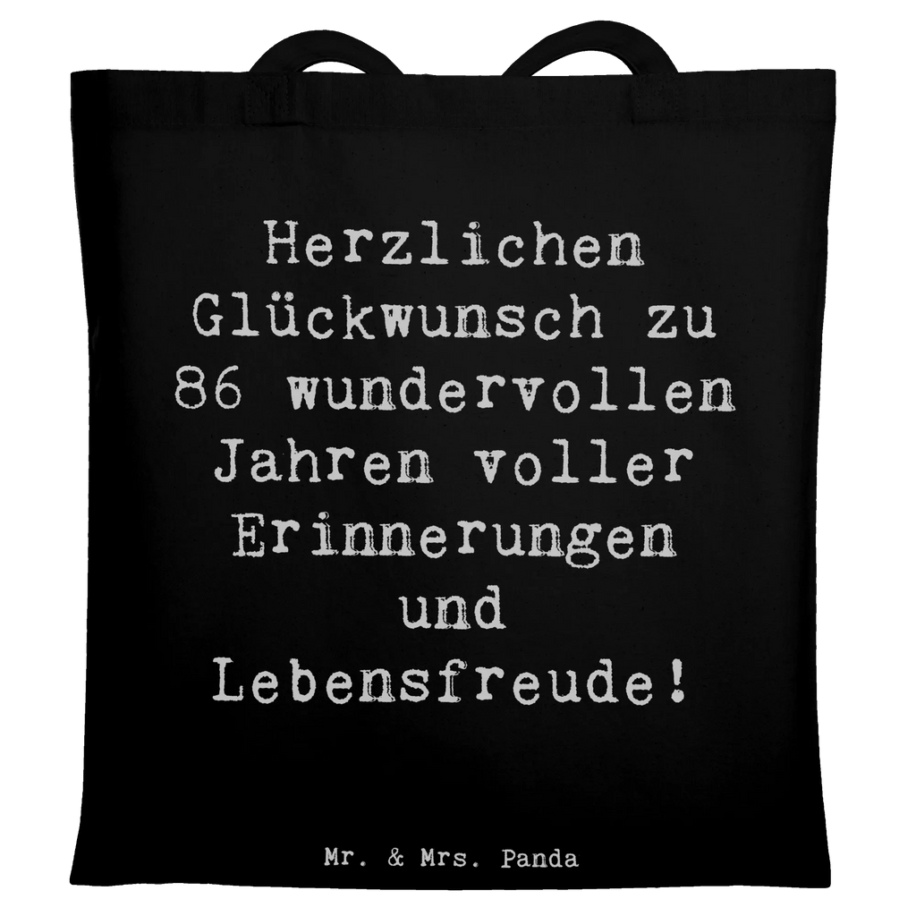 Tragetasche Spruch 86. Geburtstag Beuteltasche, Beutel, Einkaufstasche, Jutebeutel, Stoffbeutel, Tasche, Shopper, Umhängetasche, Strandtasche, Schultertasche, Stofftasche, Tragetasche, Badetasche, Jutetasche, Einkaufstüte, Laptoptasche, Geburtstag, Geburtstagsgeschenk, Geschenk