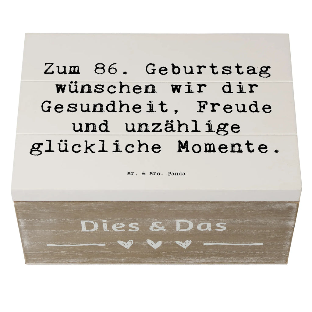 Holzkiste Spruch 86. Geburtstag Wünsche Holzkiste, Erinnerungsbox, XXL, Schatulle, Truhe, Kiste, Aufbewahrungsbox, Dekokiste, Geschenkbox, Schatzkiste, Erinnerungskiste, Geschenkdose, Geburtstag, Geburtstagsgeschenk, Geschenk