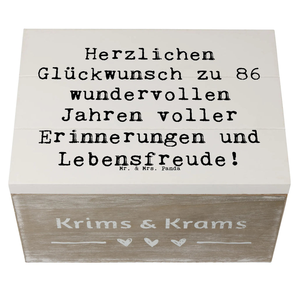 Holzkiste Spruch 86. Geburtstag Geschenkdose, Holzkiste, Erinnerungsbox, XXL, Aufbewahrungsbox, Schatzkiste, Schatulle, Erinnerungskiste, Truhe, Dekokiste, Kiste, Geschenkbox, Geburtstag, Geburtstagsgeschenk, Geschenk