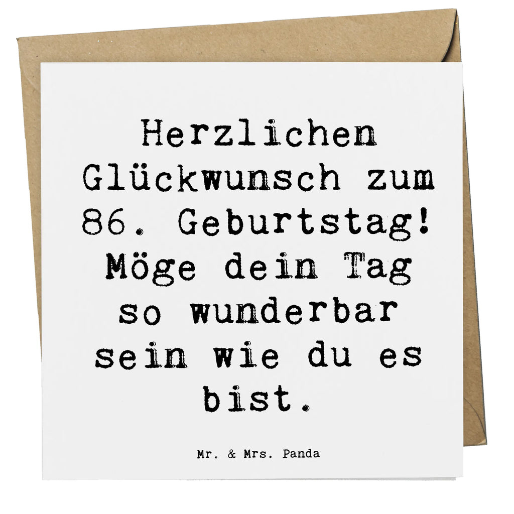 Deluxe Karte Spruch 86. Geburtstag Einladungskarte, Glückwunschkarte, Klappkarte, Hochzeitskarte, Hochwertige Grußkarte, Grußkarte, Karte, Hochwertige Klappkarte, Geburtstagskarte, Geburtstag, Geburtstagsgeschenk, Geschenk